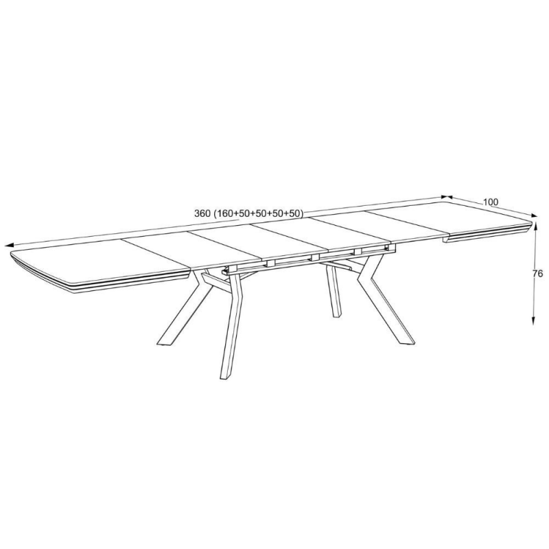 Tavolo allungabile Robat effetto marmo bianco opaco 160x100