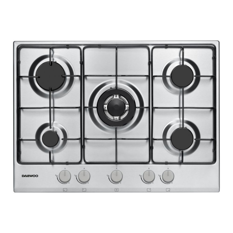 Piano cottura Daewoo H7G51L2IT 5 fuochi 70 cm inox a gas