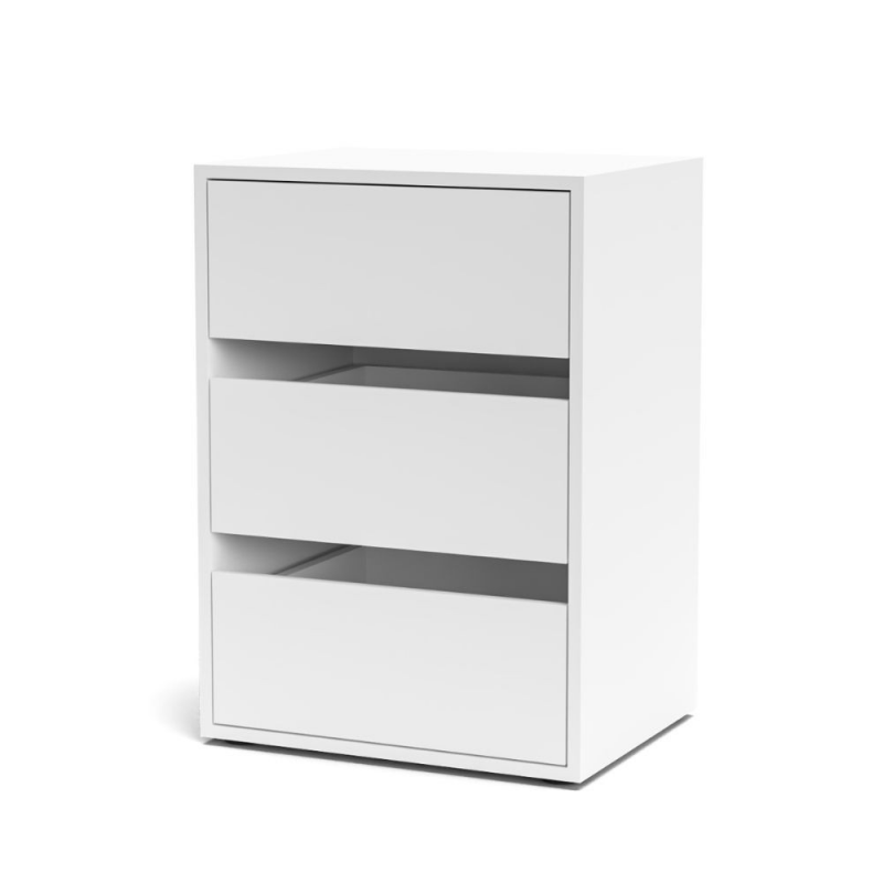 Cassettiera Smart ST2 3 cassetti bianco moderna compatta casa