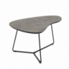 Tavolino da salotto Tussey cemento e metallo nero moderno 80x80x40