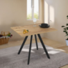 Tavolo fisso Lucas rovere e metallo nero design moderno