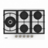 Piano cottura Samet Dafne 70 a gas 5 fuochi vetro bianco 70 cm