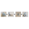 Set 20 mensole regolabili per pensili in metallo Made in Italy