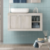 mobile bagno sospeso 92 cm pino bianco | levante shop