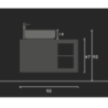 mobile bagno sospeso 92 cm bianco lucido | levante shop