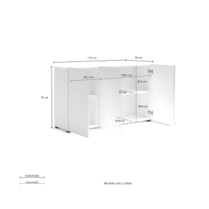 Zoom Sideboard a 3 ante MISTER VERDE SALVIA made in Italy