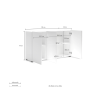 Sideboard MISTER VERDE SALVIA 3 ante | KItaly | Levante Shop