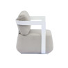 Salotto Monaco Alluminio Bianco Cuscini Alti Beige Moia