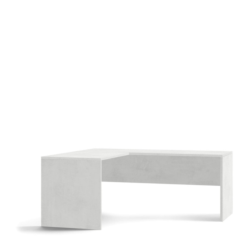 Scrivania angolare sx 180cm ossido bianco Sarmog moderna e spaziosa
