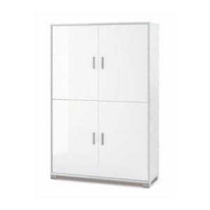 Mobile 4 ante kit bianco fiammato e lucido Sarmog moderno