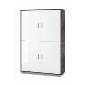 Mobile 4 ante ossido nero Sarmog 108x41x161 armadio moderno