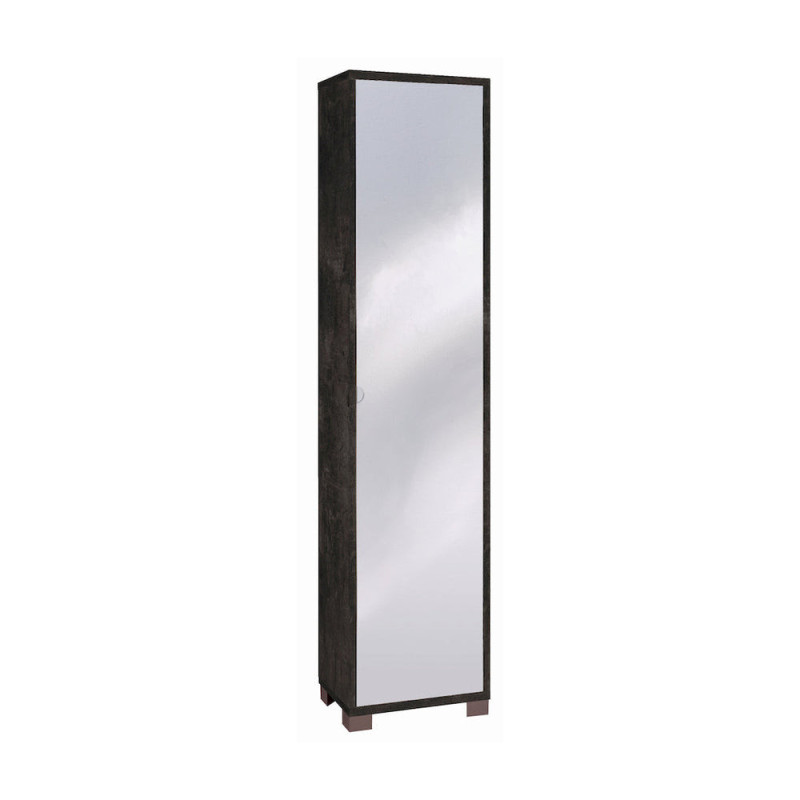 Colonna 1 anta specchio ossido nero Sarmog 43x29x190 moderna
