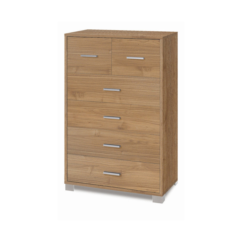 Mobile 4+2 cassetti noce Stelvio Sarmog 70x41x112 madia moderna