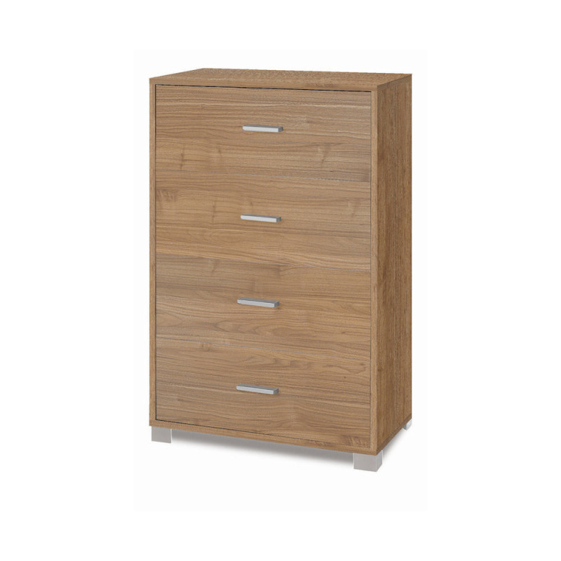 Mobile 4 cassetti noce Stelvio Sarmog 70x41x112 madia moderna