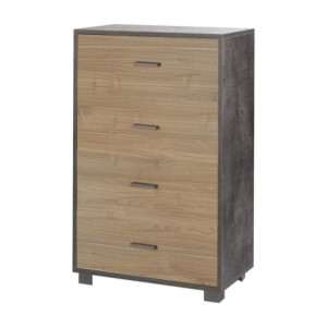 Mobile 4 cassetti ossido nero Sarmog 70x41x112 madia moderna