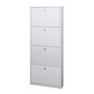 Scarpiera 4 Ante P18 Kit Bianco Fiammato Sarmog Salvaspazio