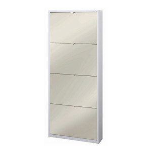 Scarpiera 4 Ante Specchio Bianco Fiammato Sarmog – Design e Ordine