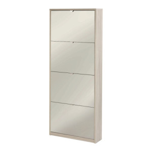 Scarpiera 4 Ante Specchio Olmo Chiaro Sarmog – Ordine e Stile