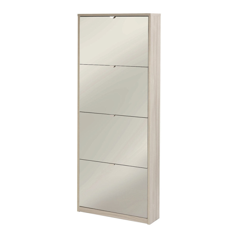 Scarpiera 4 Ante Specchio Olmo Chiaro Sarmog – Ordine e Stile