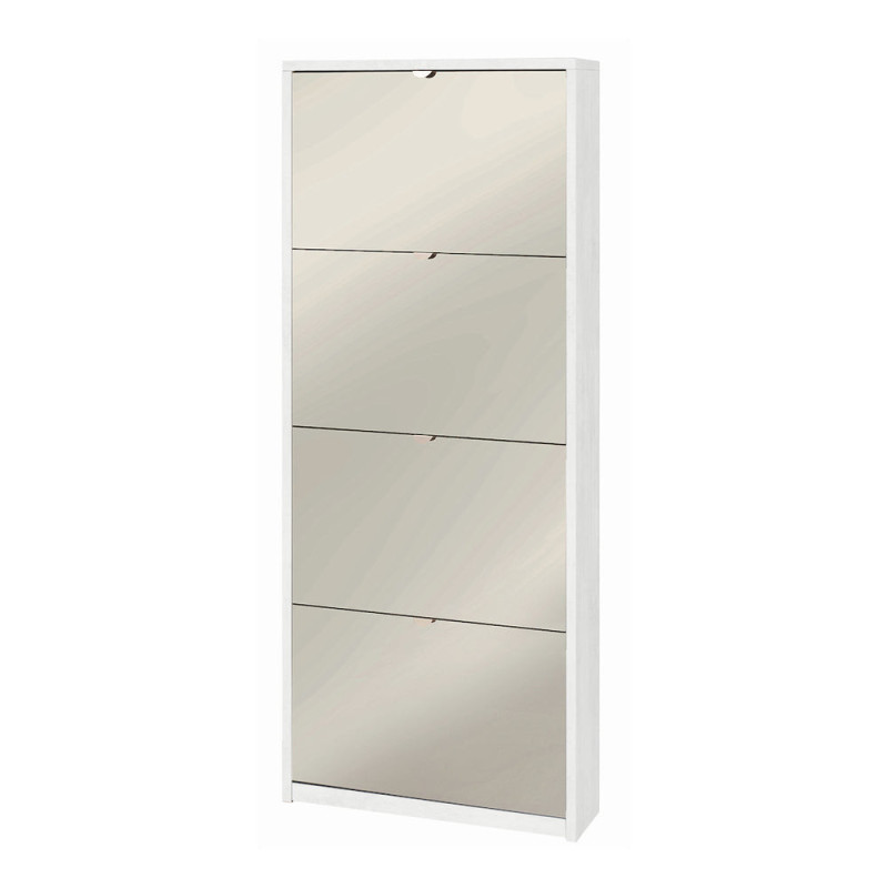 Scarpiera 4 ante specchio P18 kit ossido bianco Sarmog moderna