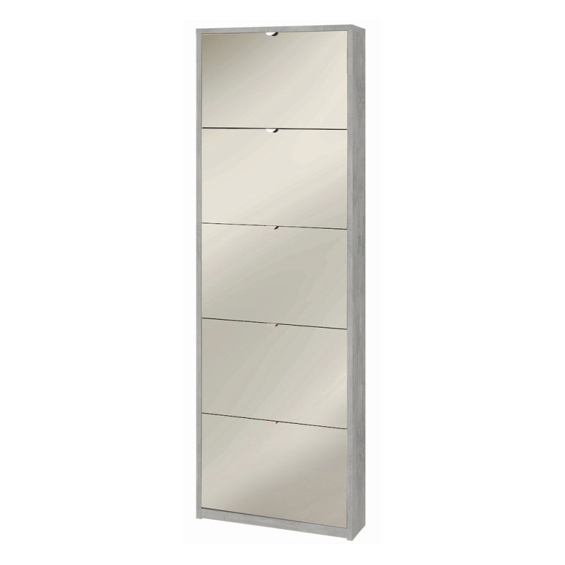 Scarpiera 5 Ante Specchio Cemento Sarmog – Design Moderno e Ordine