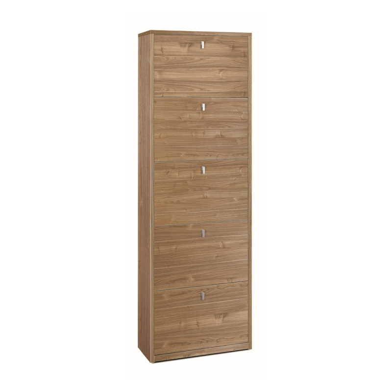 Scarpiera 5 ante noce Stelvio Sarmog 63x29x190 extra capiente