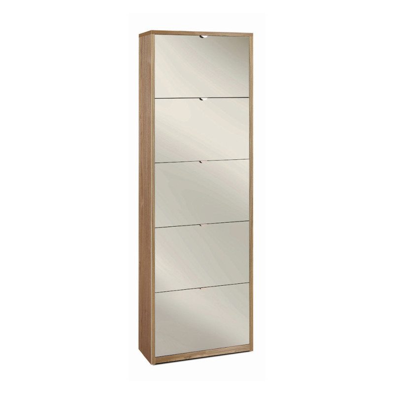 Scarpiera 5 ante specchio noce Stelvio Sarmog 63x29x190
