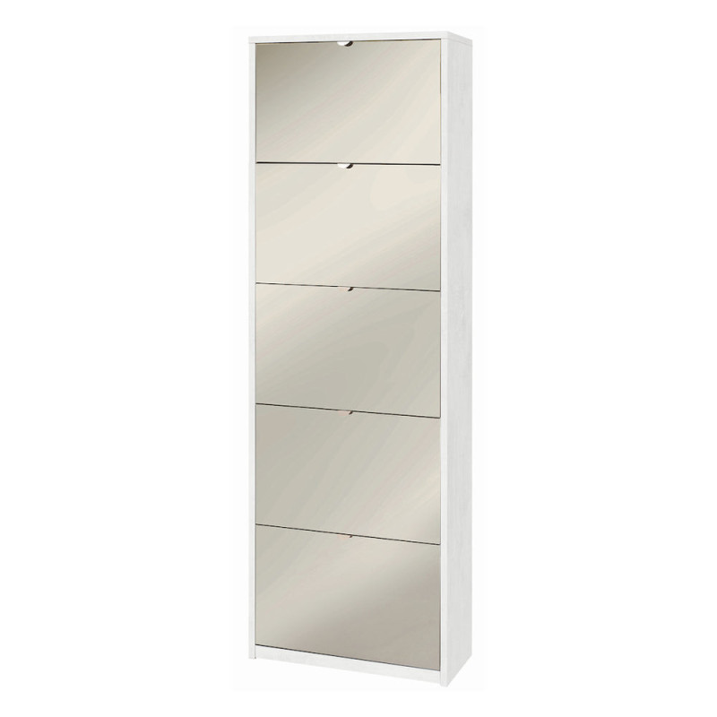 Scarpiera 5 Ante Specchio P29 Ossido Bianco Sarmog – Capienza Moderna
