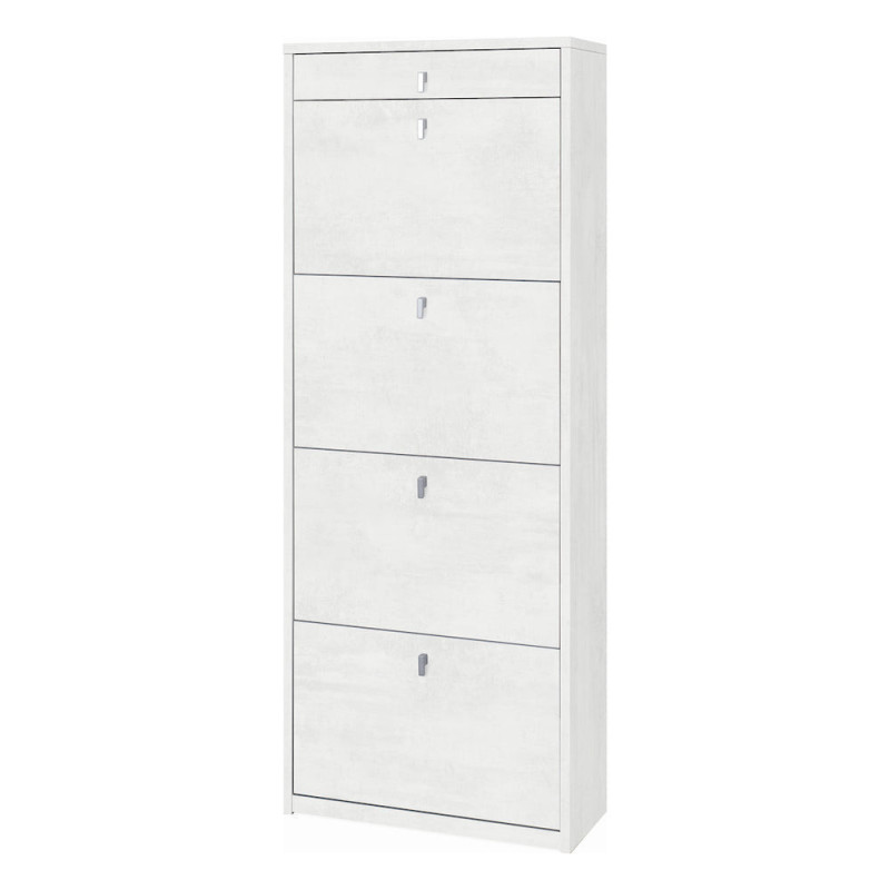 Scarpiera 4 Ante 1 Cassetto Alto P29 Ossido Bianco Sarmog – Capienza Moderna