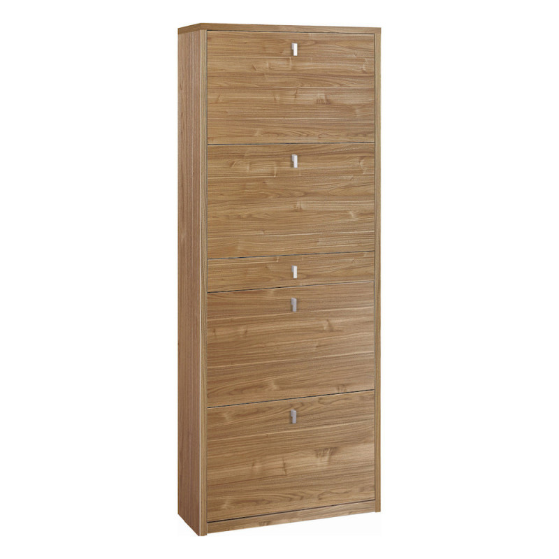 Scarpiera 4 ante 1 cassetto noce Stelvio Sarmog 63x29x164