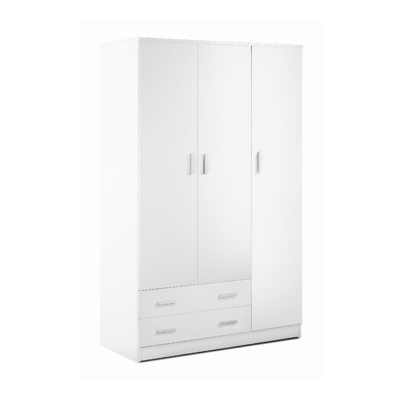 Armadio 3 Ante 2 Cassetti Kit Bianco Sarmog – Ampio e Luminoso
