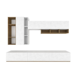 Parete attrezzata H194 L267 noce Stelvio Sarmog design moderno