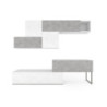 Parete attrezzata H202 L247 ossido bianco 247x45x202 Sarmog