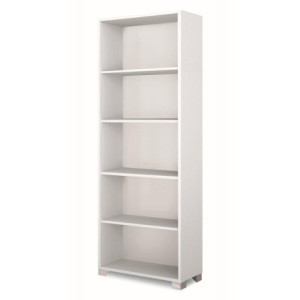 Libreria a giorno H190 bianco fiammato Sarmog 70x29x190 moderna