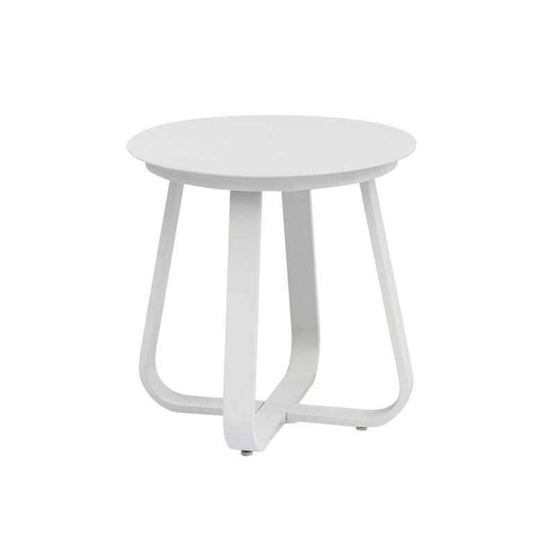Salotto Monaco Alluminio Bianco Cuscini Alti Beige Moia
