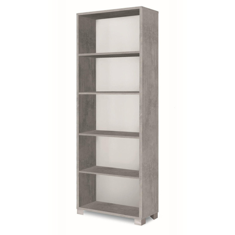 Libreria a giorno H190 cemento Sarmog 70x29x190 moderna