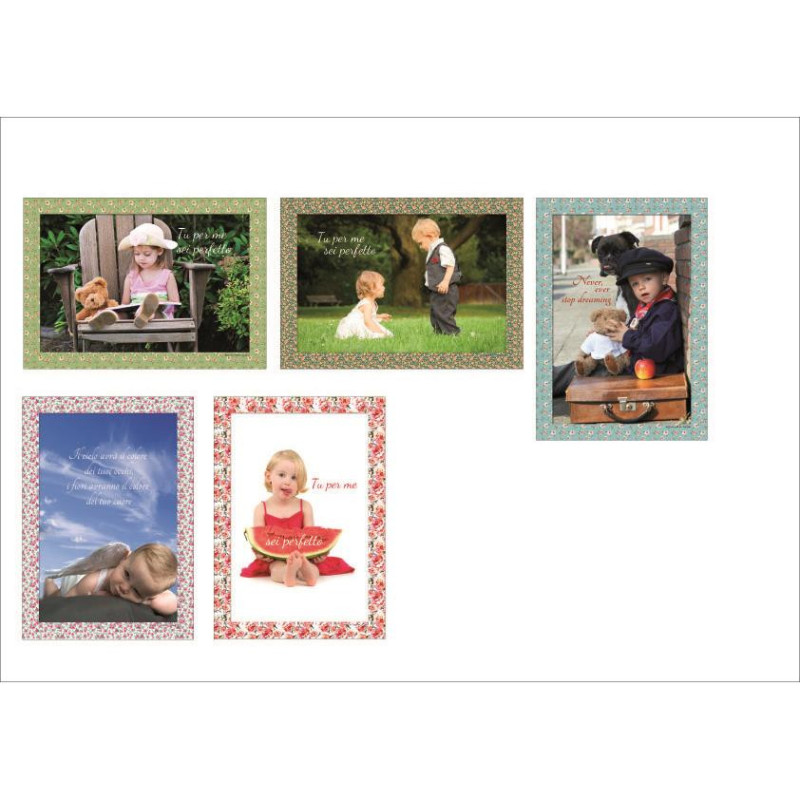 Quadro stampa ritratto bimbi con cornice 35x50 cm Made in Italy