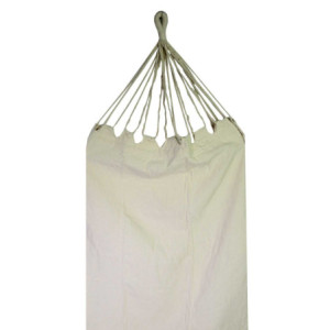 Amaca tessuto beige con sacca 200x100 cm resistente e pratica