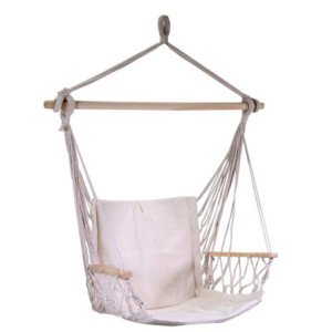 Sedia dondolo tessuto beige 50x100 cm da giardino moderna