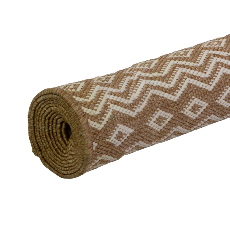 Tappeto da esterno polipropilene rombi naturale 160x230 cm