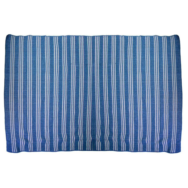 Tappeto da esterno polipropilene righe azzurro 160x230 cm