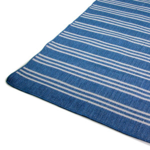 Zoom Tappeto da esterno polipropilene righe azzurro rettangolare cm 160x230