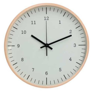 Orologio legno verde acqua tondo Ø31,5x5 cm design moderno
