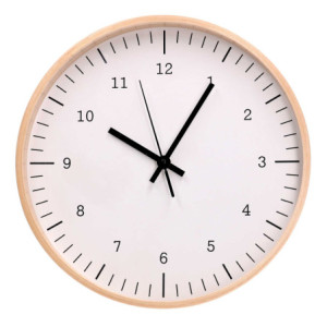 Orologio legno bianco tondo Ø31,5x5 cm design moderno casa