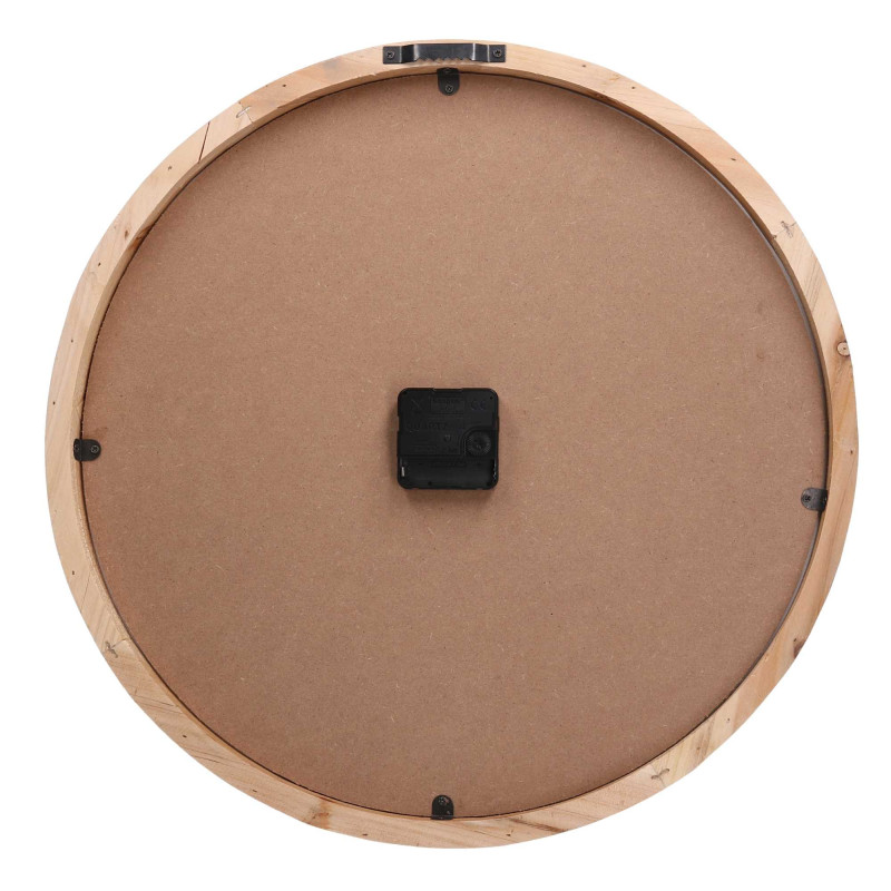 Orologio legno bianco tondo Ø45x6 cm parete design moderno