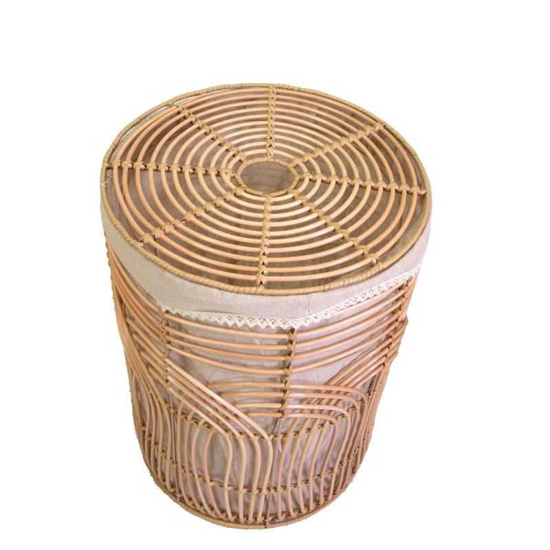 Cestone plastica archi con fodera tondo Ø45xH56 cm capiente