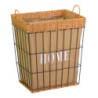 Cestone metallo con fodera e coperchio 45x33xH52 cm robusto