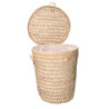 Cestone paglia naturale tondo Ø40xH45 cm capiente e versatile