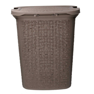 Zoom Cestone plastica tortora rettangolare cm 47x38h58