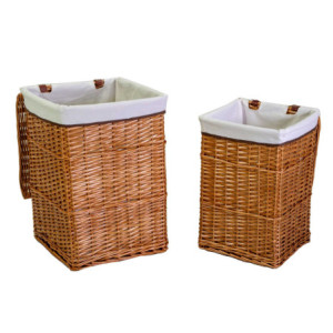 Zoom Cestone vimini naturale 1-2 con fodera bianca rettangolare cm 42x42h58